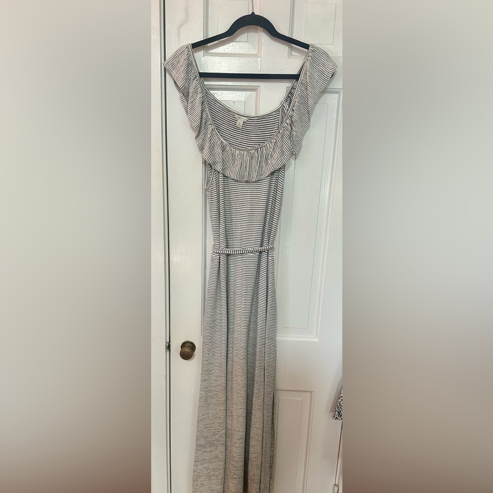 Cato maxi black and white stripe dress— size XL